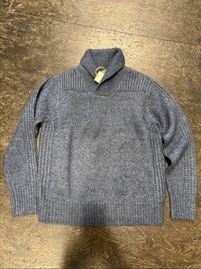 Men's Schott Shawl Collar Knit Sweater - Blue